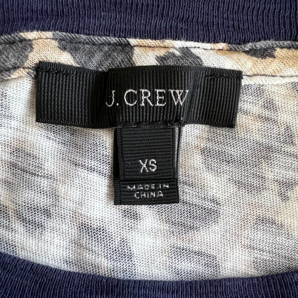 J. Crew Leopard Print Ringer Tee - Picture 6 of 6